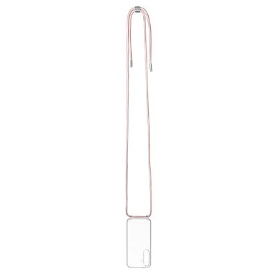Pouzdro FIXED Pure Neck s růžovou šňůrkou na krk pro Samsung Galaxy S24