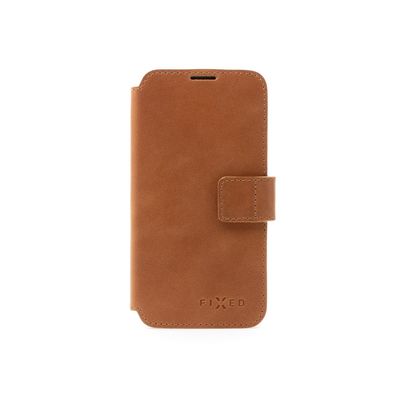 Kožené pouzdro typu kniha FIXED ProFit pro Samsung Galaxy A23, hnědé