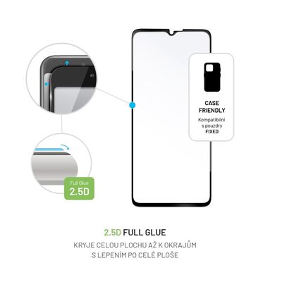 Ochranné tvrzené sklo FIXED Full-Cover pro Samsung Galaxy Xcover6 Pro, lepení přes celý displej, černé