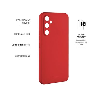 Zadní pogumovaný kryt FIXED Story pro Samsung Galaxy A54 5G, červený