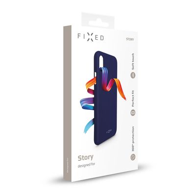 Zadní pogumovaný kryt FIXED Story pro Samsung Galaxy S20 FE/FE 5G, modrý