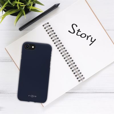 Zadní pogumovaný kryt FIXED Story pro Samsung Galaxy A22, modrý