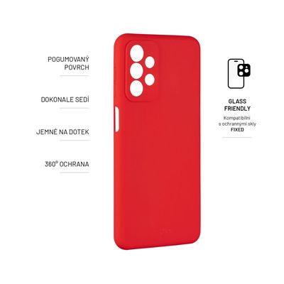 Zadní pogumovaný kryt FIXED Story pro Samsung Galaxy A23, červený