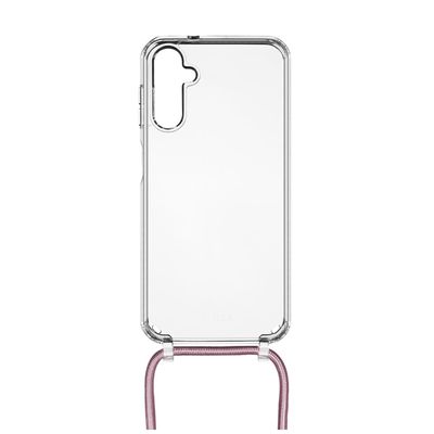 Pouzdro FIXED Pure Neck s růžovou šňůrkou na krk pro Samsung Galaxy A14/A14 5G