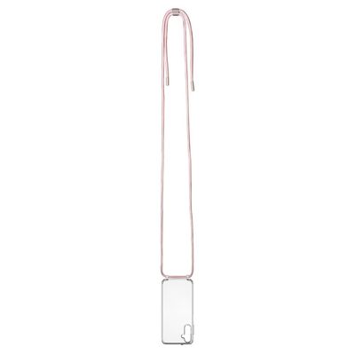 Pouzdro FIXED Pure Neck s růžovou šňůrkou na krk pro Samsung Galaxy A14/A14 5G