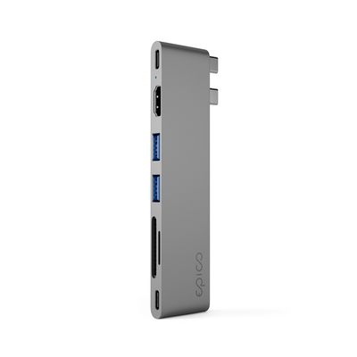 Epico 7in1 Pro Hub 8K with USB-C connector - vesmírně šedý