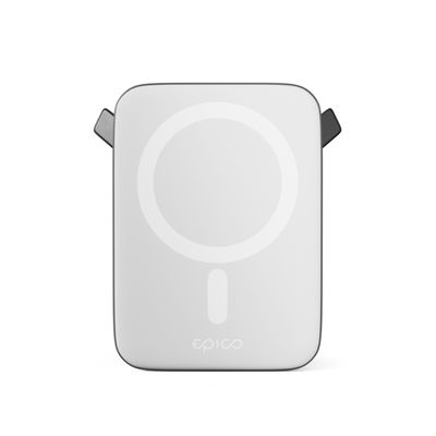Epico Qi2 Ultrathin Wireless Car Charger MagSafe compatible - stříbrná/bílá