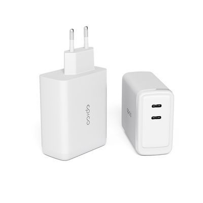 Epico 100W GaN síťová nabíječka + 2m USB-C kabel - bílá