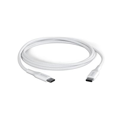 Epico Opletený PD kabel 1.2m USB-C na USB-C - bílý