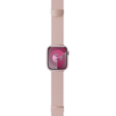 Epico Watch Strap Milanese+ 42/44/45/49 mm - růžově zlatá