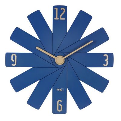 TFA 60.3020.06 - Designové nástěnné hodiny CLOCK IN THE BOX - modré