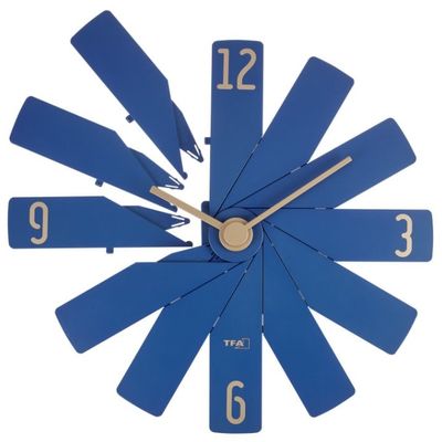 TFA 60.3020.06 - Designové nástěnné hodiny CLOCK IN THE BOX - modré
