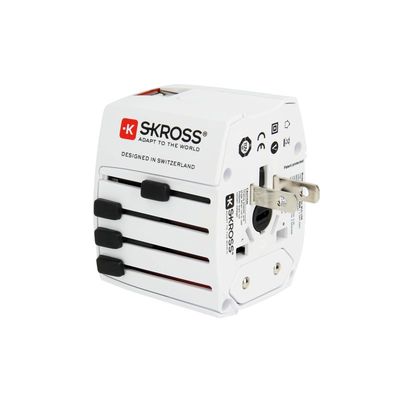 SKROSS cestovní adaptér MUV USB, USB A+C, univerzální pro 150 zemí