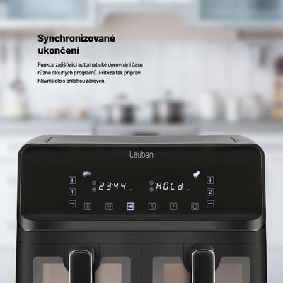 Lauben DualZone® Air Fryer 8000BC - horkovzdušná fritéza