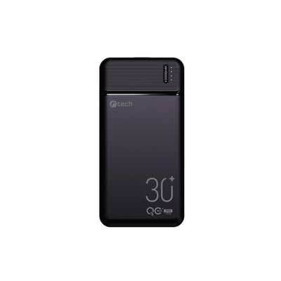Powerbanka C-tech 30000mAh, Li-Pol, 20W, USB-C/USB-A/micro USB