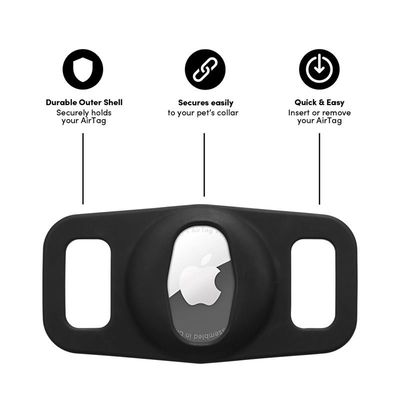 Case Mate Dog Collar Mount, black - Apple AirTag