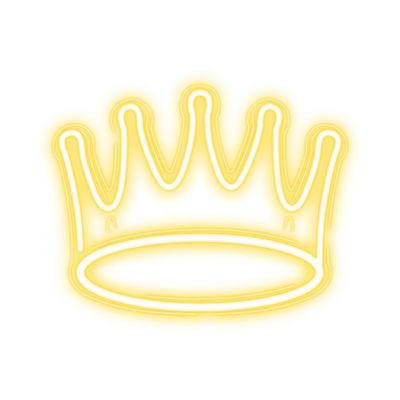 Dekorativní PLEXI LED neon Koruna teplá bílá