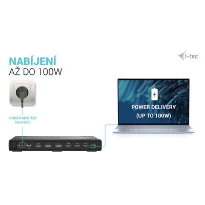 i-tec USB-C Triple Display Docking Station Gen 2, PD 100W