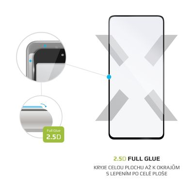 Ochranné tvrzené sklo FIXED Full-Cover pro Xiaomi Mi 10T/10T Pro/10T Lite, lepení přes celý displej, černé