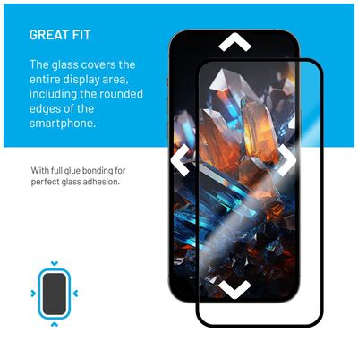 Prémiové ochranné tvrzené sklo FIXED Armor s aplikátorem pro Samsung Galaxy S24, černé