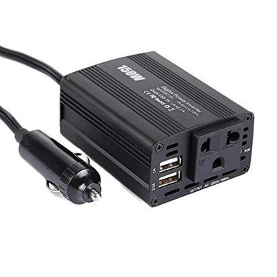 Eurocase měnič napětí DC/AC, 12V/220V, 150W, USB 2*5V/500mA, autozástrčka (MT-MX150)