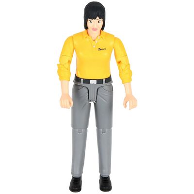 Bruder BWORLD Figurka žena žluté triko, šedé kalhoty