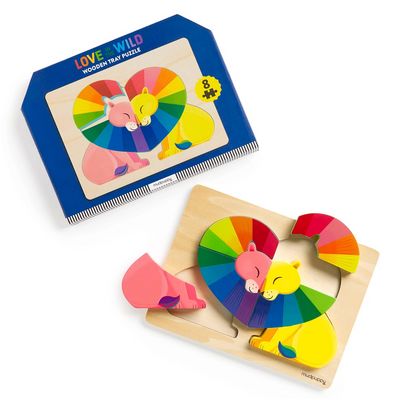 Mudpuppy Dřevěné puzzle Láska v divočině