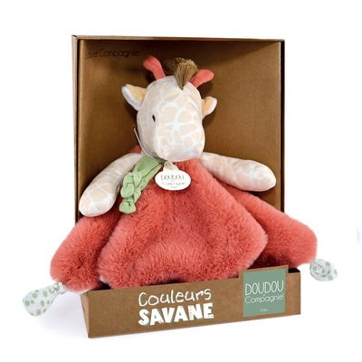 Doudou Plyšový muchláček žirafa Couleurs Savane 25 cm