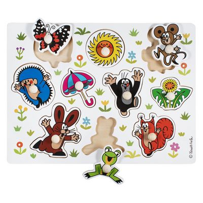 Detoa Dřevěné vkládací puzzle Krteček velké