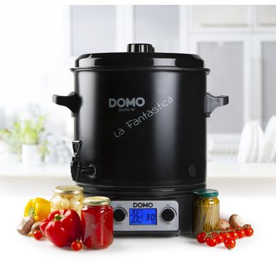 DOMO DO42327PC Zavařovací hrnec nerezový s LCD, černá
