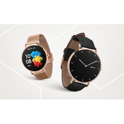 Garett Smartwatch Verona zlatá, černý řemínek