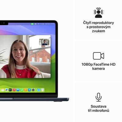 Apple MacBook Air 13,M3 8-core CPU/10-core GPU,512GB,16GB,Midnight (mxcv3cz/a)