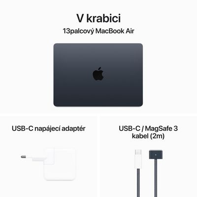 Apple MacBook Air 13,M3 8-core CPU/10-core GPU,512GB,16GB,Midnight (mxcv3cz/a)