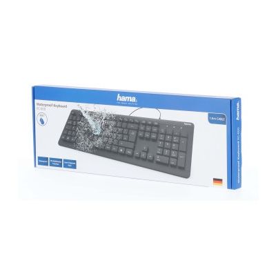 Hama voděodolná klávesnice KC-600, kabelová, černá
