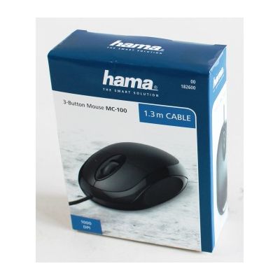 Hama optická kabelová myš MC-100, černá