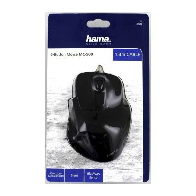 Hama optická kabelová myš MC-500, tichá