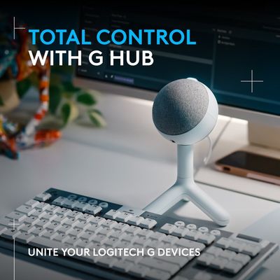 Logitech YETI ORB - herní mikrofon USB N/A, bílá