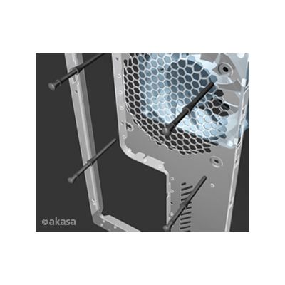 Akasa protivibrační spony na ventilátory (60ks) černé