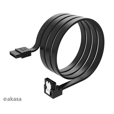 AKASA Proslim SATA kabel 90° - 100 cm