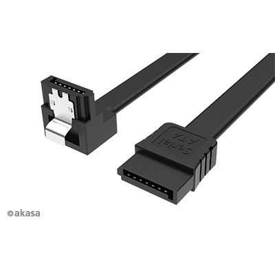 AKASA Proslim SATA kabel 90° - 50 cm