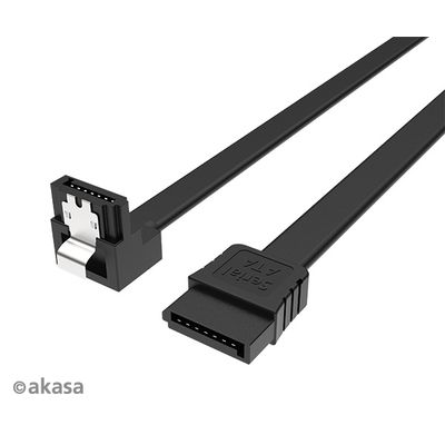AKASA Proslim SATA kabel 90° - 50 cm