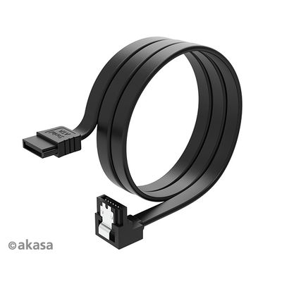 AKASA Proslim SATA kabel 90° - 50 cm