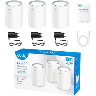 Cudy M1800 Wi-Fi 6 Mesh System, 3 pack