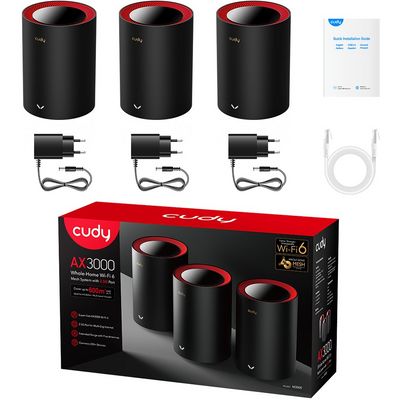 Cudy M3000 Wi-Fi 6 Mesh System, 3 pack