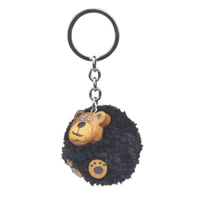 2Kids Toys Dřevěná klíčenka pompon Medvěd