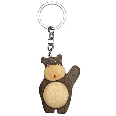 2Kids Toys Dřevěná klíčenka velká Hroch stojící