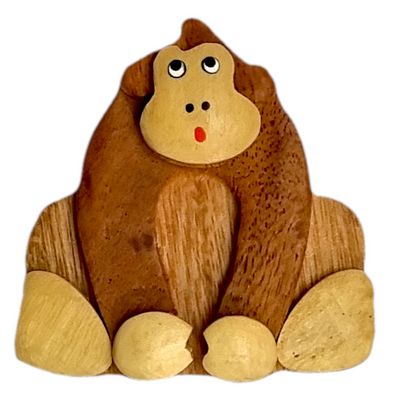 2Kids Toys Dřevěná magnetka velká Opice hnědá