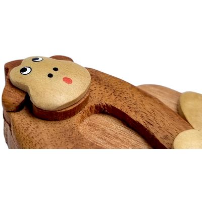 2Kids Toys Dřevěná magnetka velká Opice hnědá