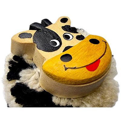 2Kids Toys Dřevěná magnetka velká pompon Kráva