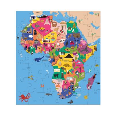Mudpuppy Zeměpisné puzzle Mapa Afriky 70 dílků